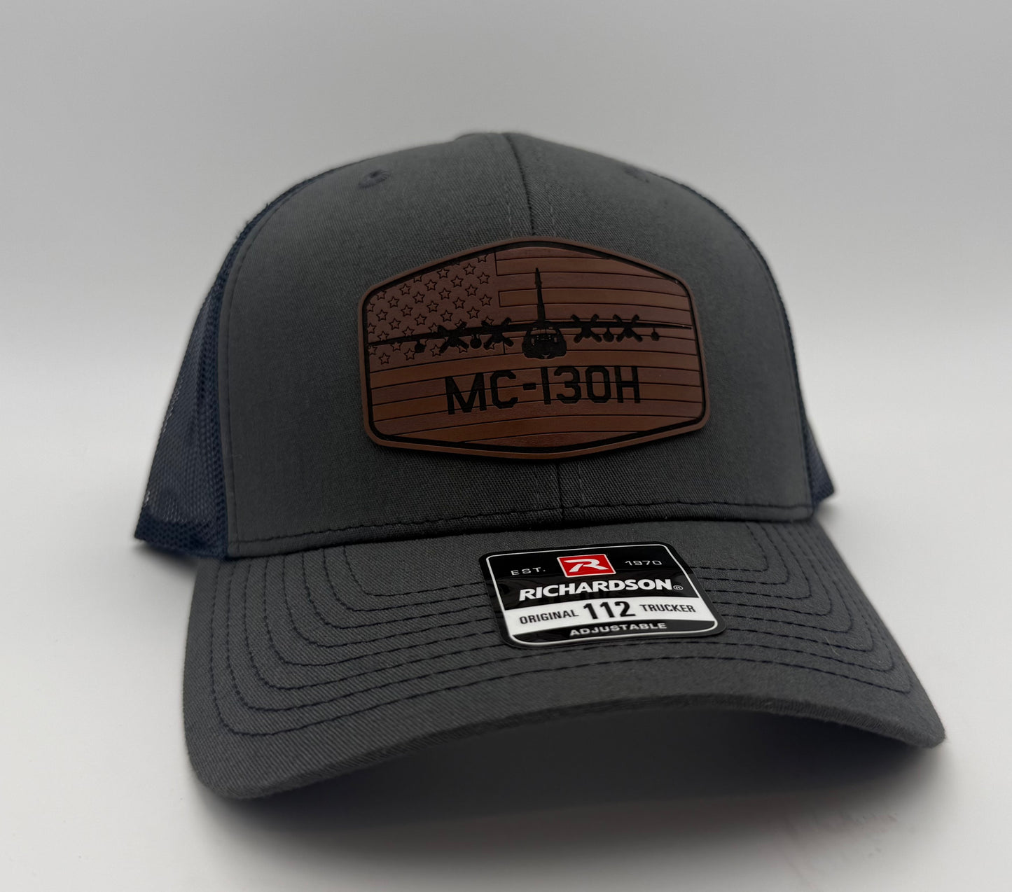 Custom Aviation Hat – Richardson 112 / 115 Engraved Leather Patch