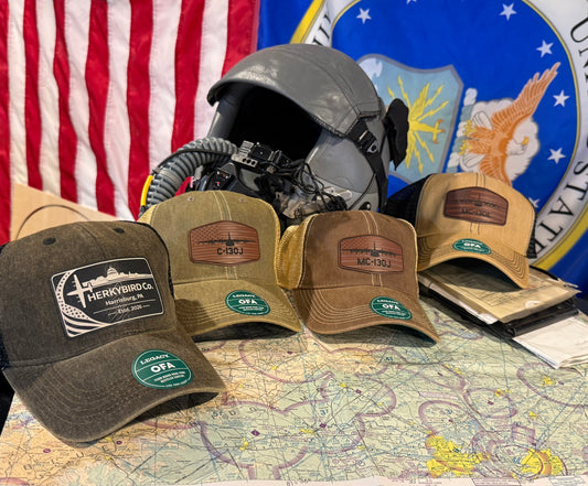 Custom Aviation Hat – Legacy Old Favorite Engraved Leather Patch