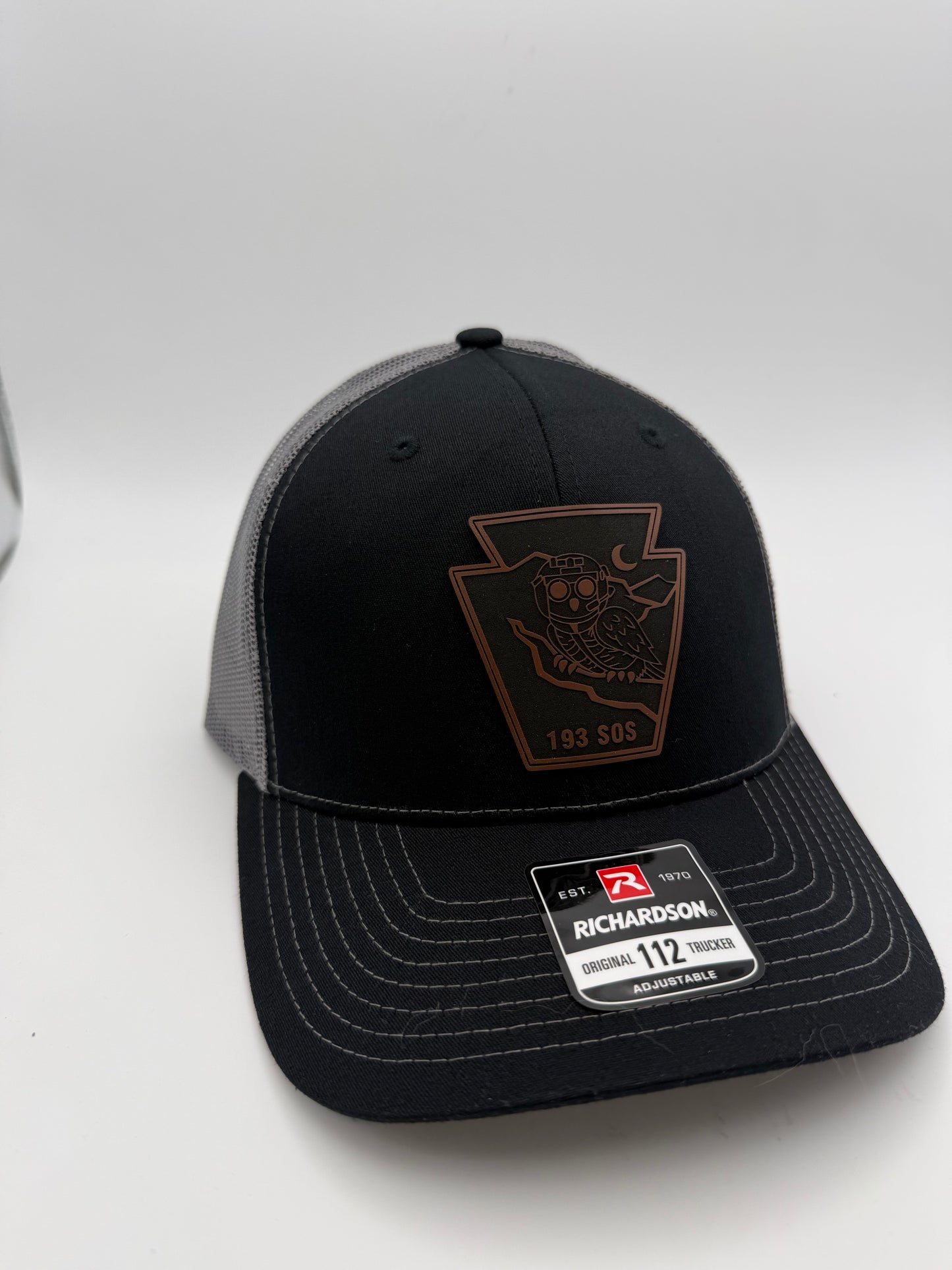 Custom Aviation Hat – Richardson 112 / 115 Engraved Leather Patch