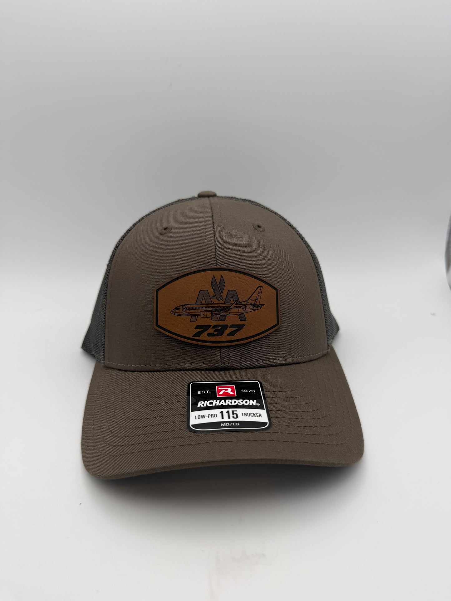 Custom Aviation Hat – Richardson 112 / 115 Engraved Leather Patch