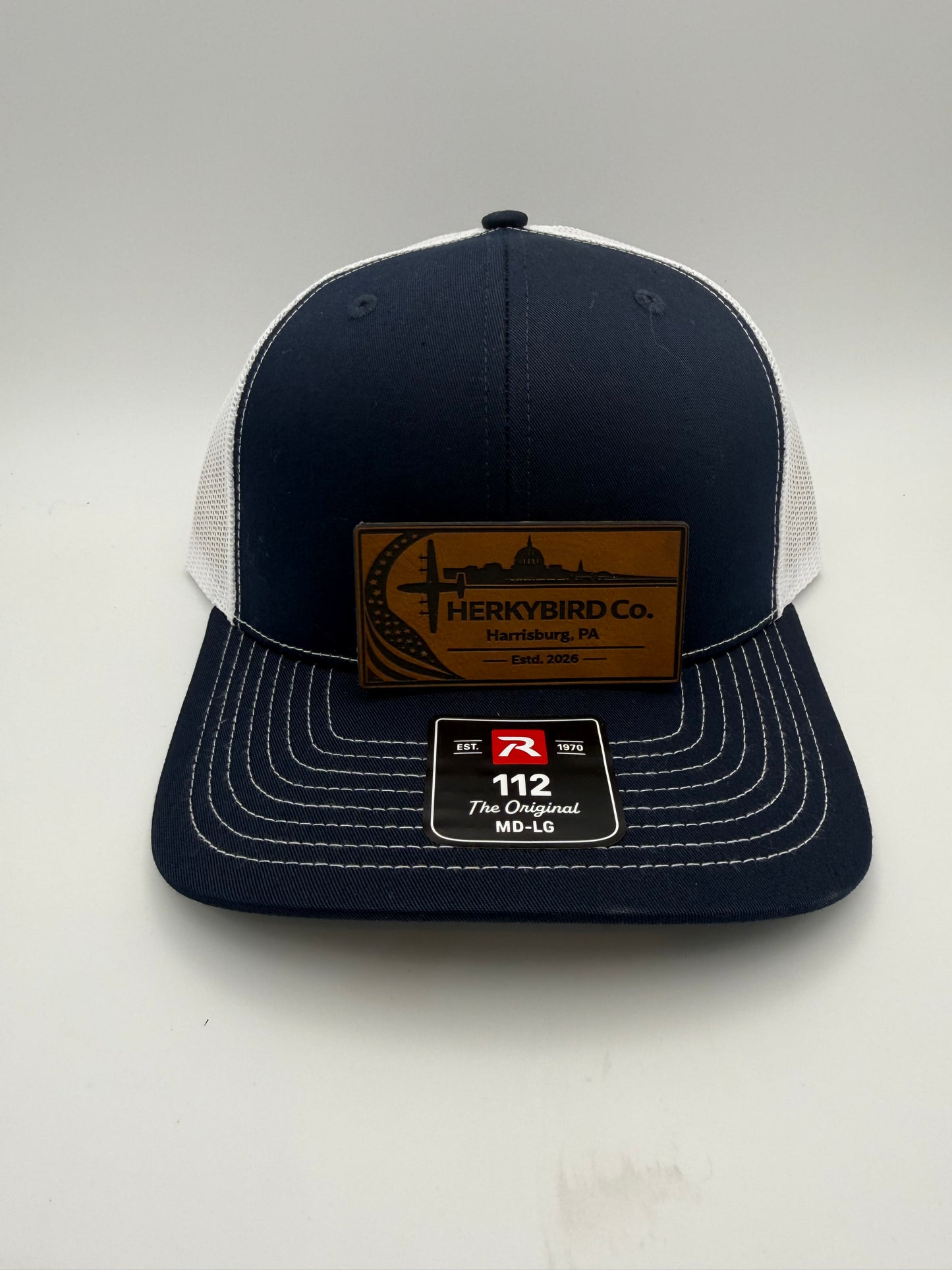 Custom Aviation Hat – Richardson 112 / 115 Engraved Leather Patch