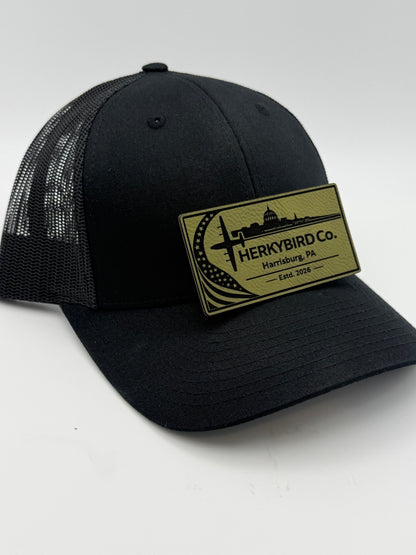 Custom Aviation Hat – Richardson 112 / 115 Engraved Leather Patch
