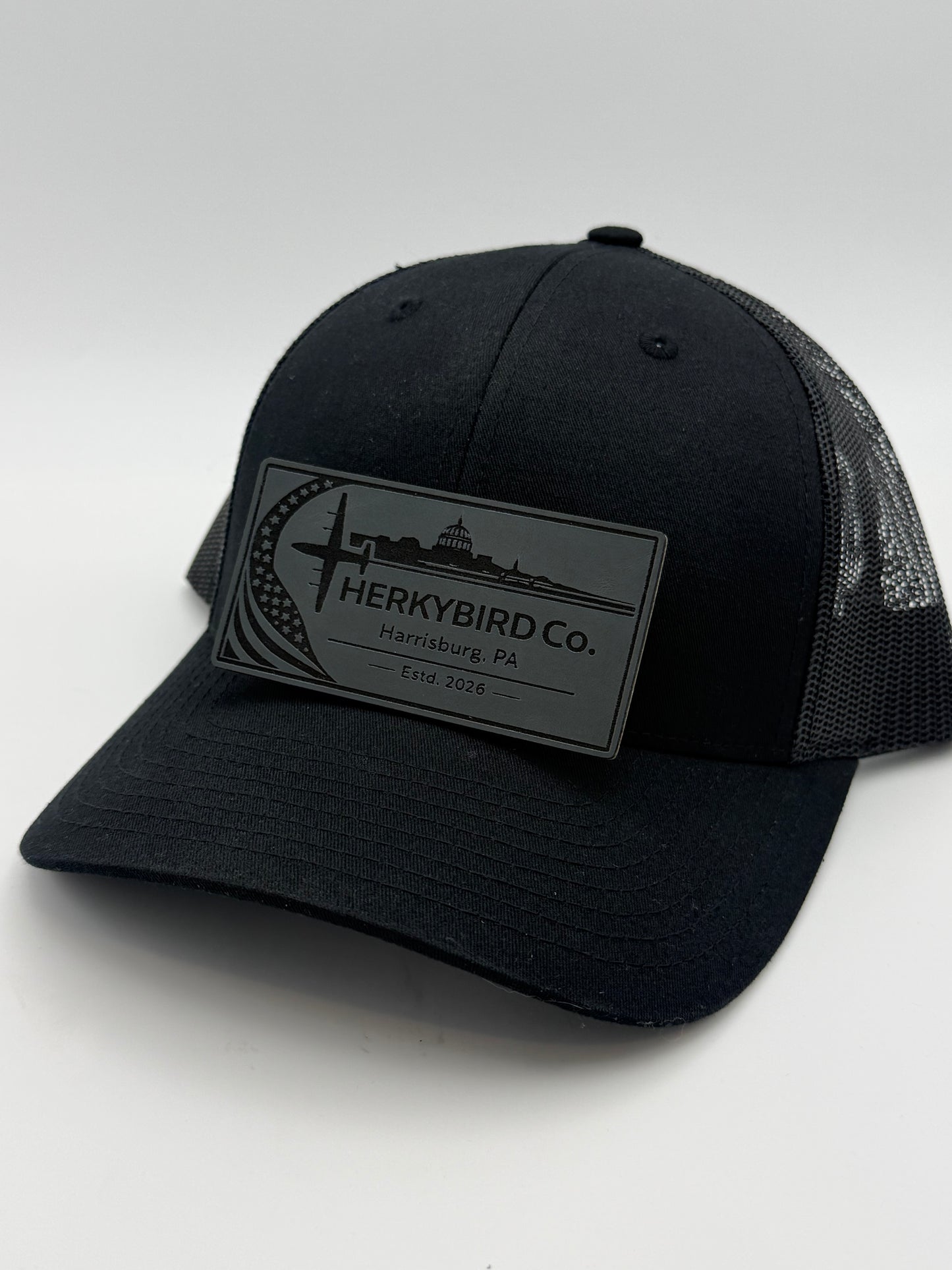 Custom Aviation Hat – Richardson 112 / 115 Engraved Leather Patch