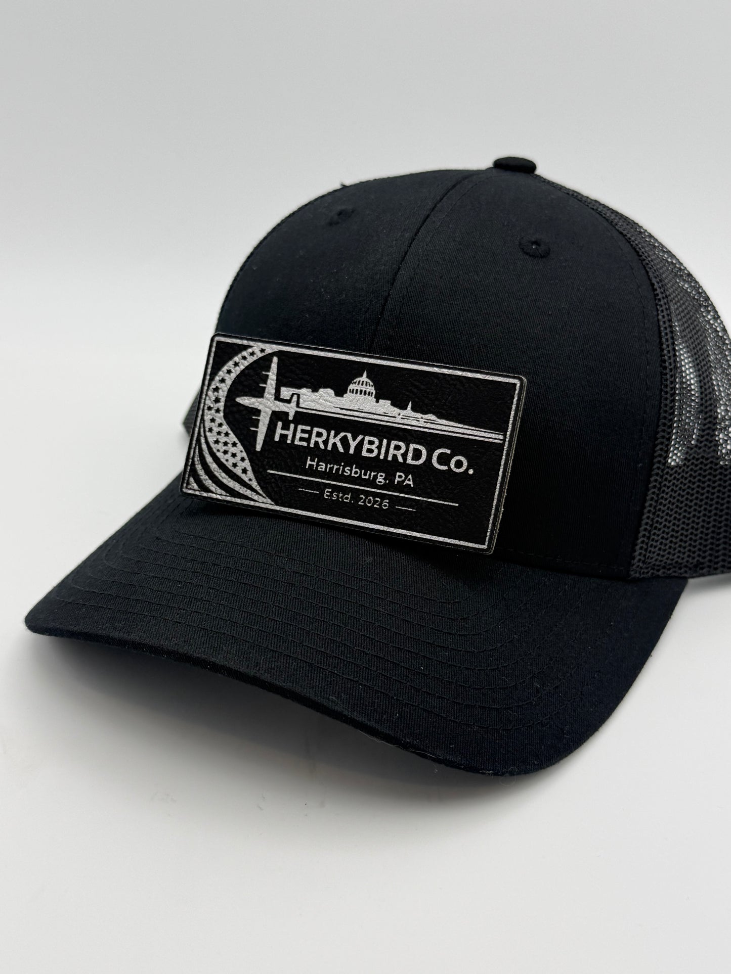 Custom Aviation Hat – Richardson 112 / 115 Engraved Leather Patch