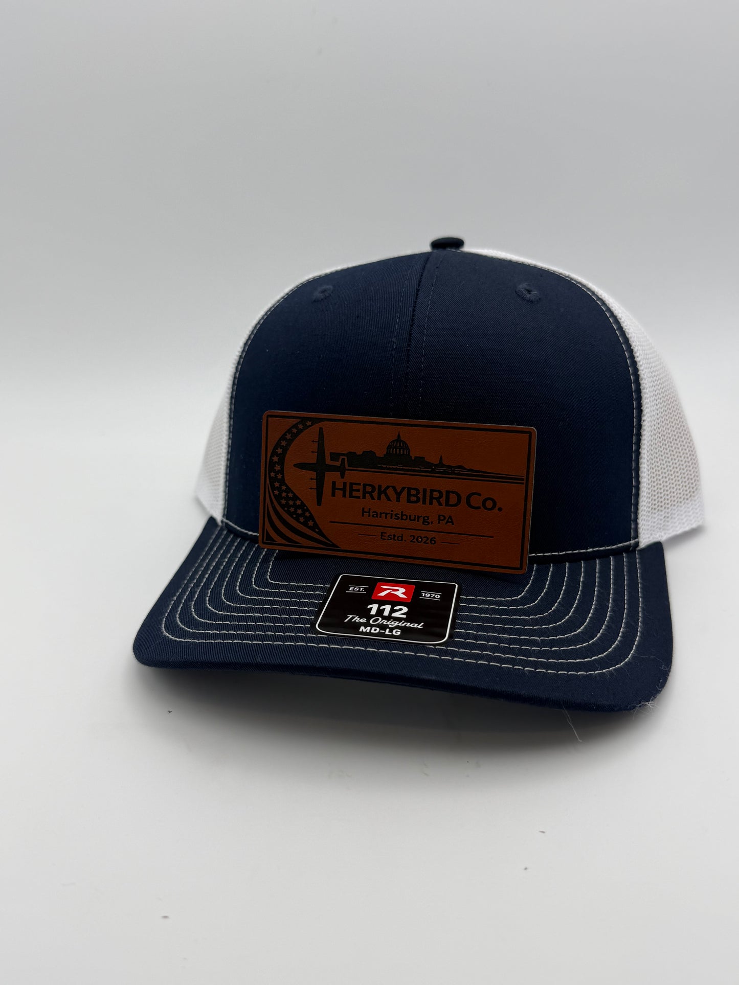 Custom Aviation Hat – Richardson 112 / 115 Engraved Leather Patch