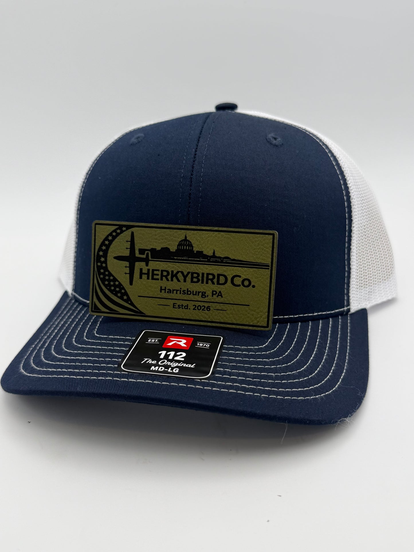 Custom Aviation Hat – Richardson 112 / 115 Engraved Leather Patch