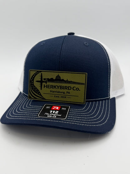 Custom Aviation Hat – Richardson 112 / 115 Engraved Leather Patch