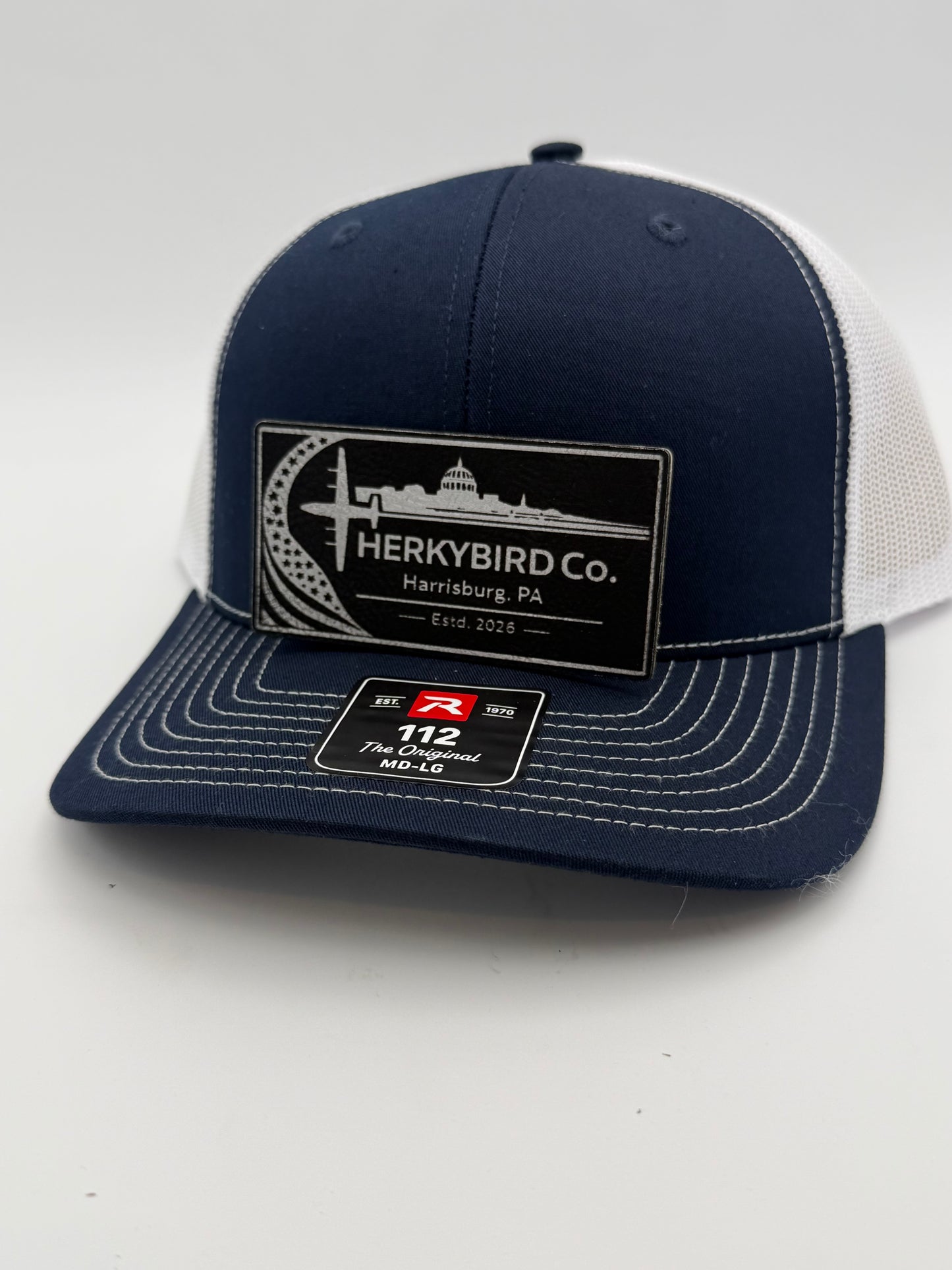 Custom Aviation Hat – Richardson 112 / 115 Engraved Leather Patch