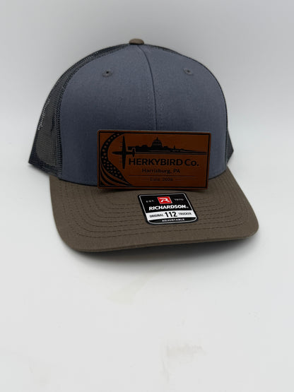 Custom Aviation Hat – Richardson 112 / 115 Engraved Leather Patch
