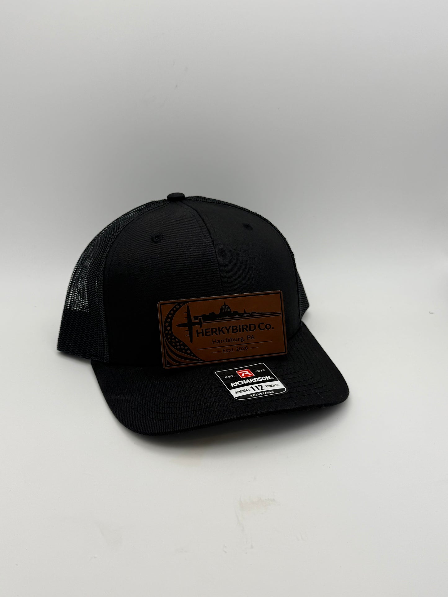 Custom Aviation Hat – Richardson 112 / 115 Engraved Leather Patch