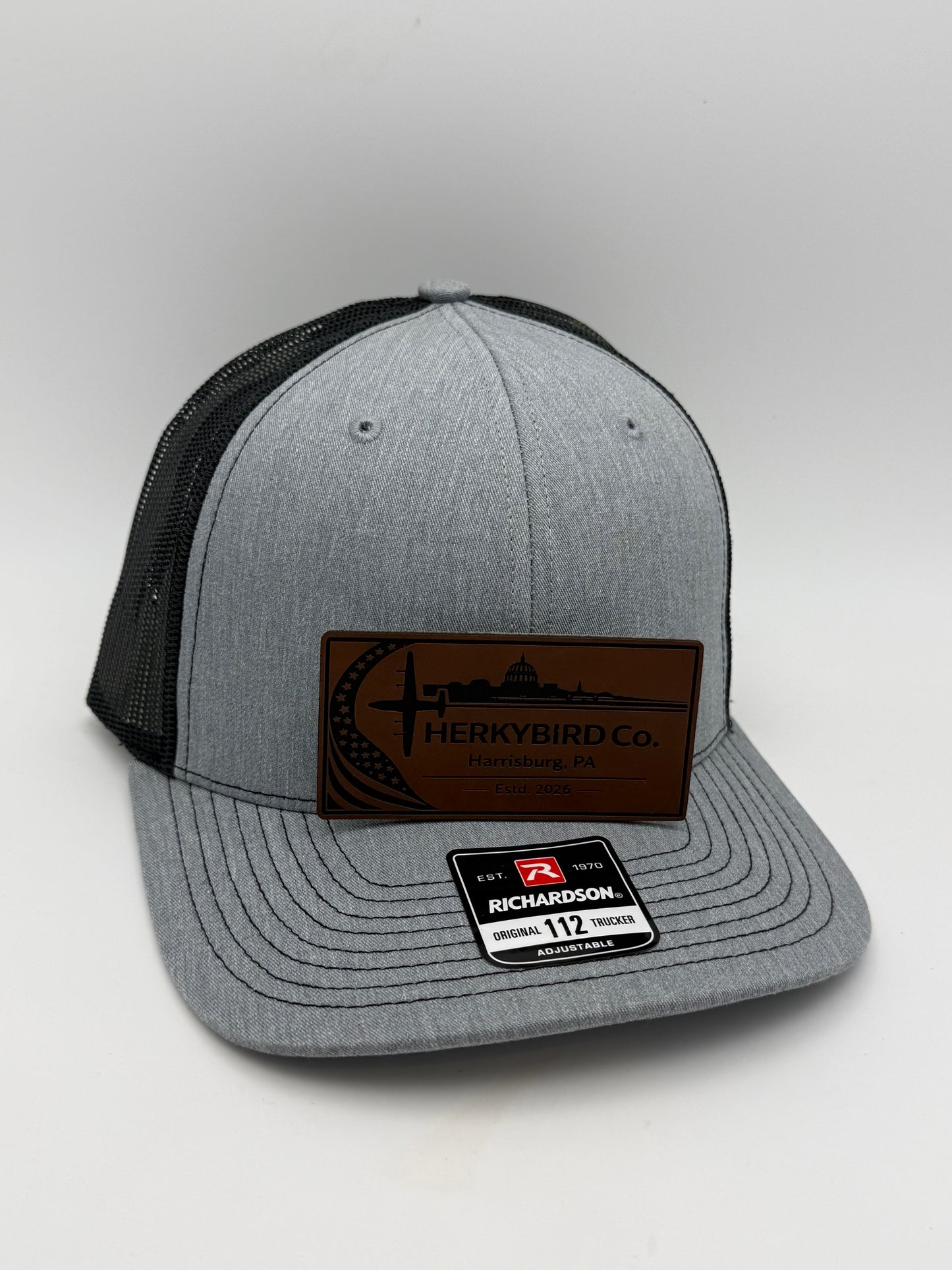 Custom Aviation Hat – Richardson 112 / 115 Engraved Leather Patch