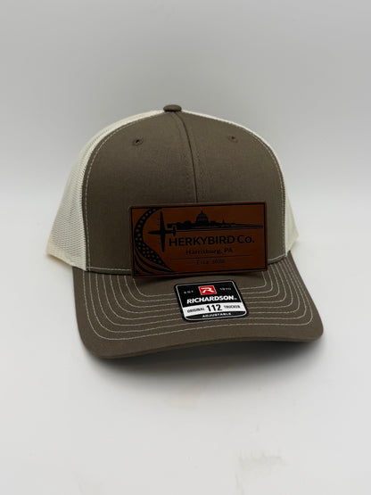 Custom Aviation Hat – Richardson 112 / 115 Engraved Leather Patch