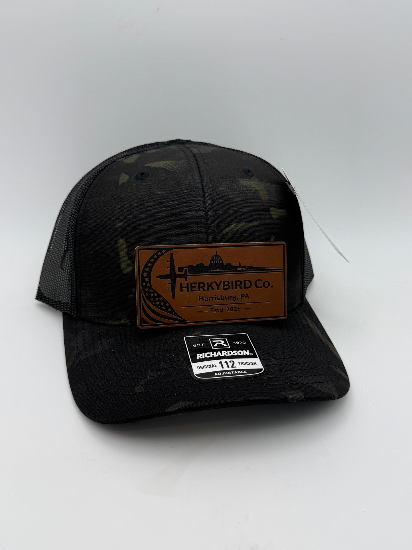 Custom Aviation Hat – Richardson 112 / 115 Engraved Leather Patch