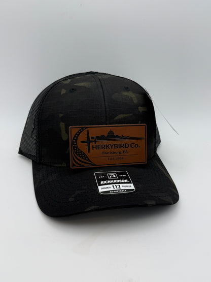 Custom Aviation Hat – Richardson 112 / 115 Engraved Leather Patch