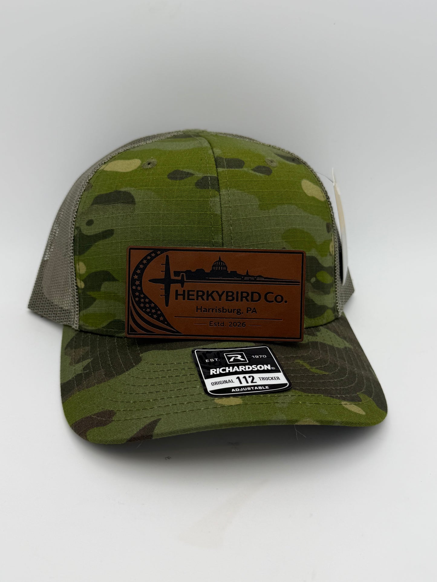 Custom Aviation Hat – Richardson 112 / 115 Engraved Leather Patch