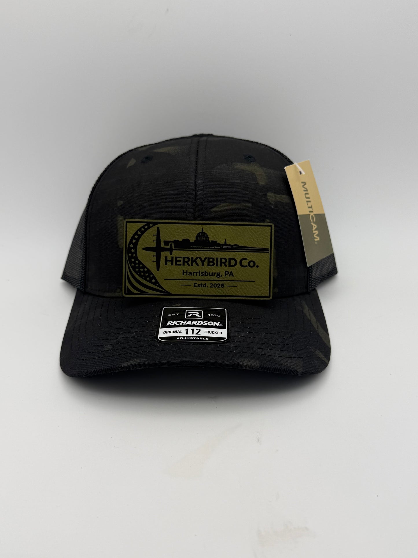 Custom Aviation Hat – Richardson 112 / 115 Engraved Leather Patch