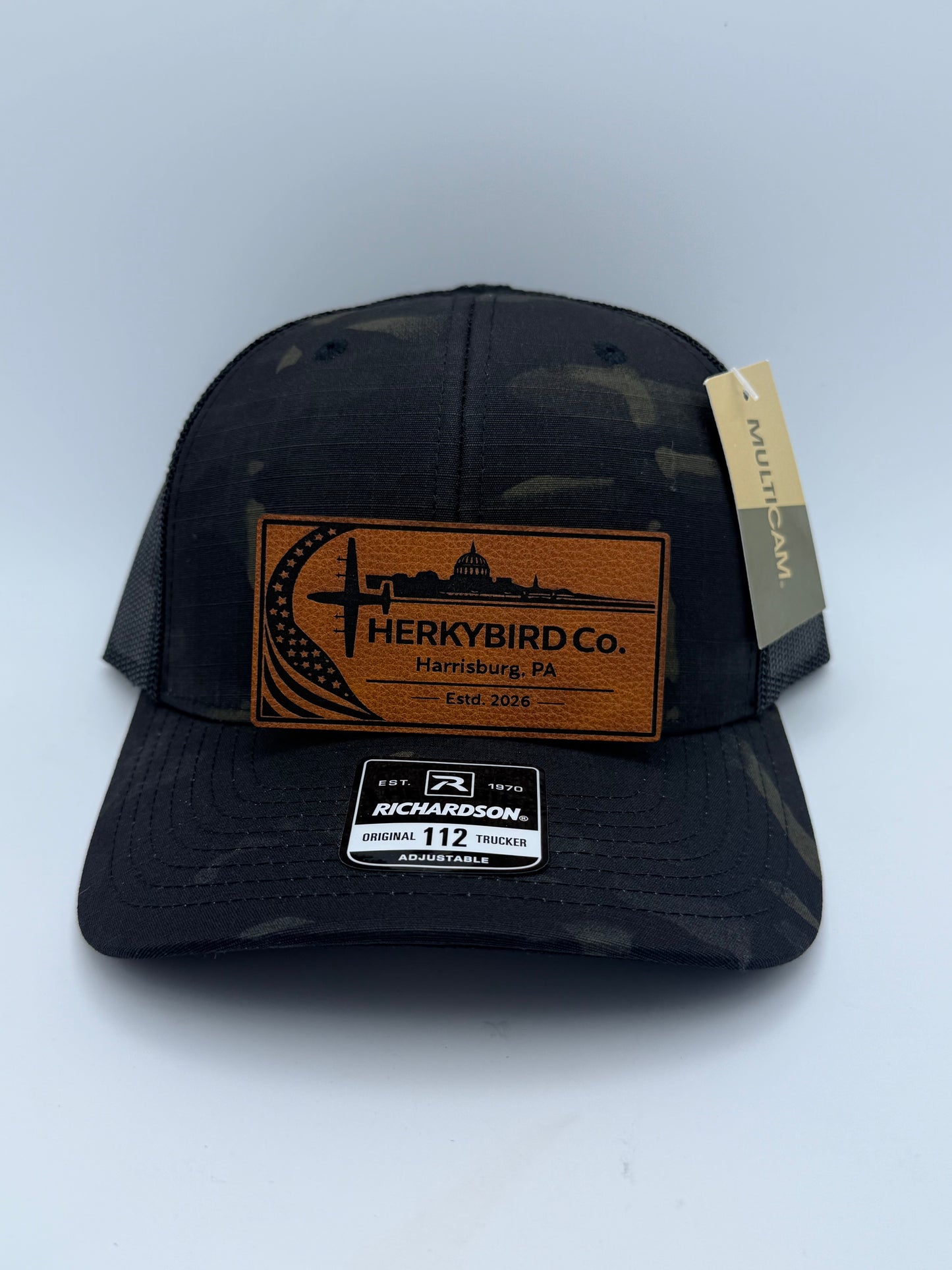 Custom Aviation Hat – Richardson 112 / 115 Engraved Leather Patch