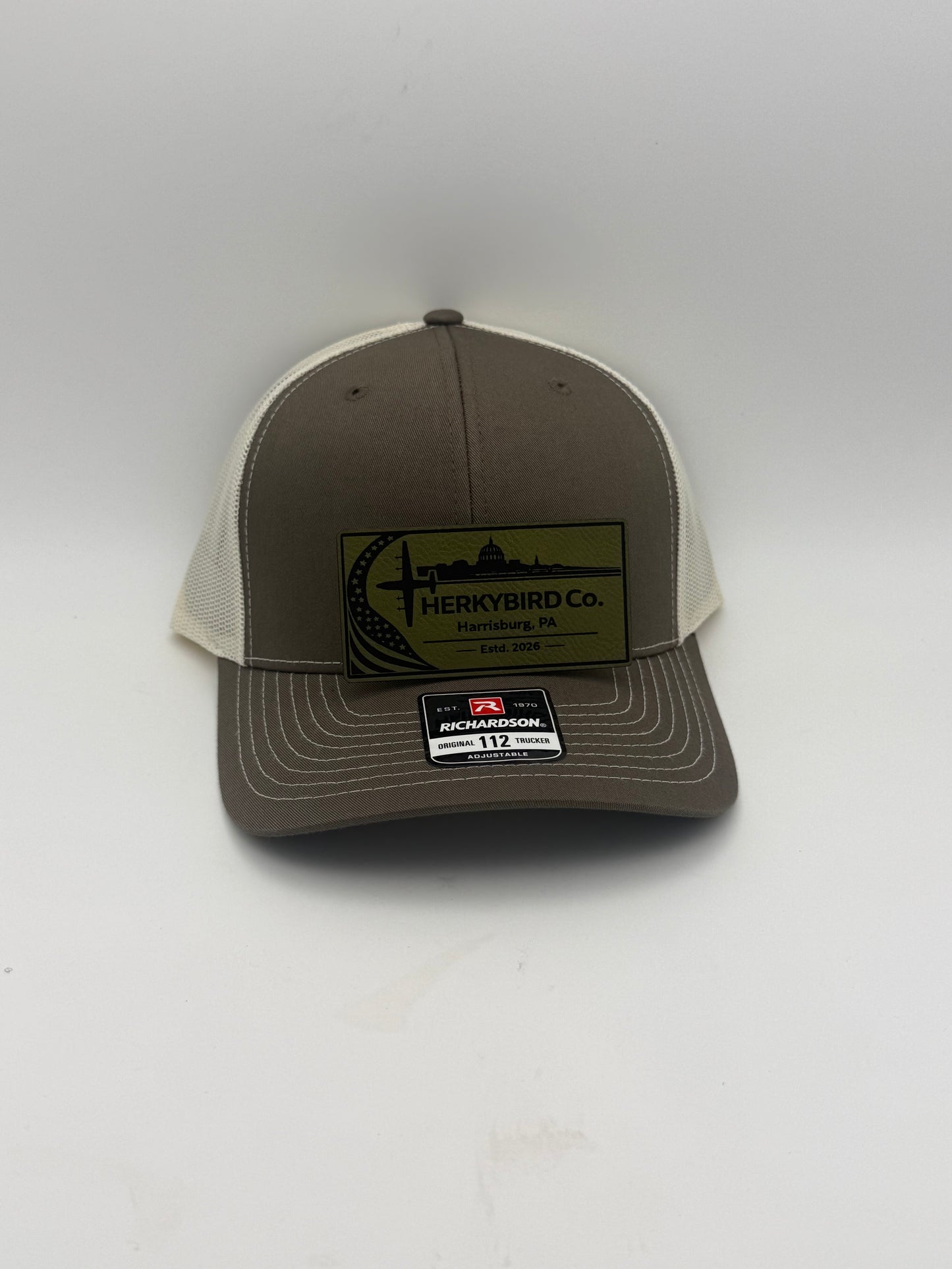 Custom Aviation Hat – Richardson 112 / 115 Engraved Leather Patch