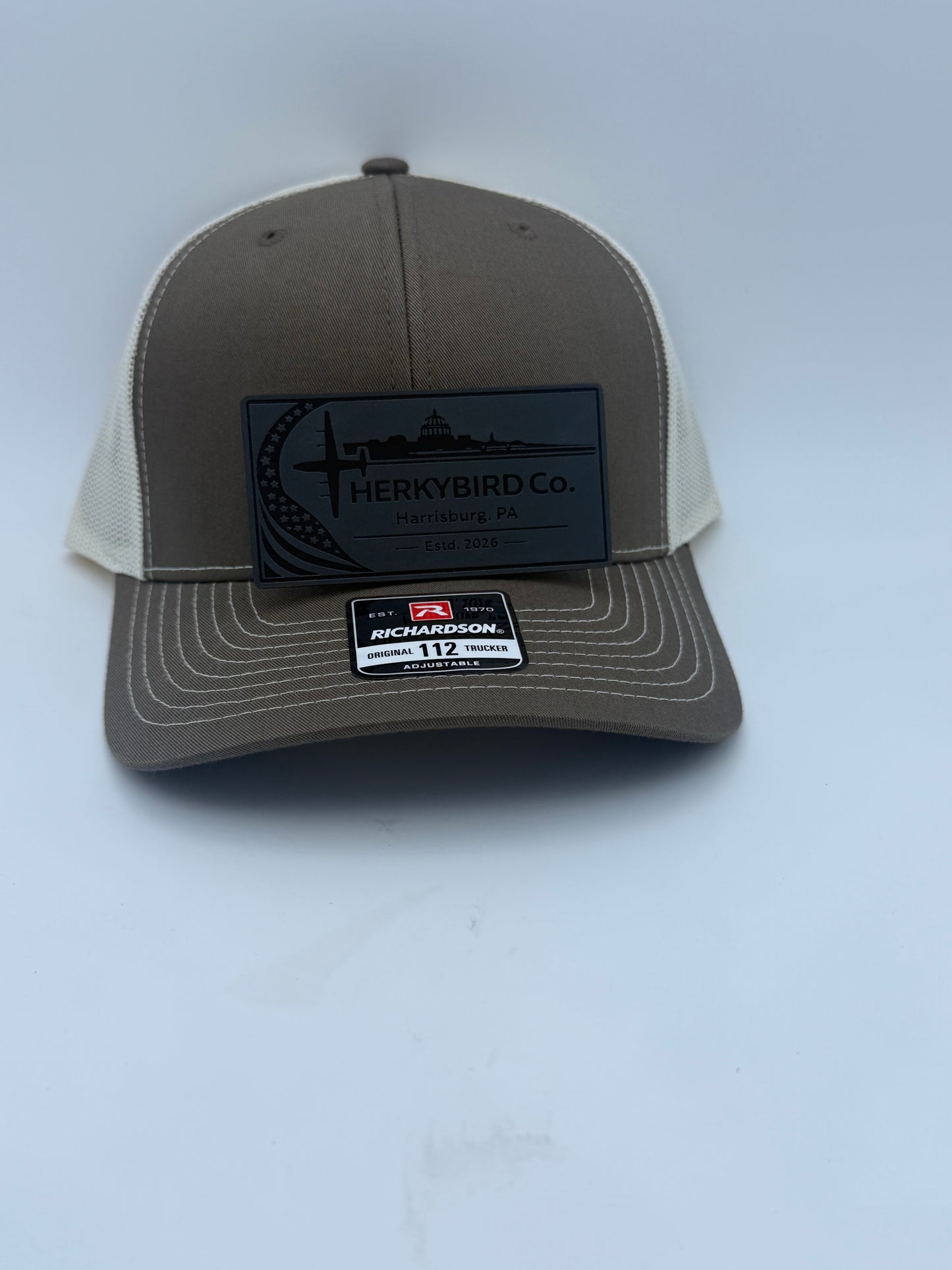 Custom Aviation Hat – Richardson 112 / 115 Engraved Leather Patch