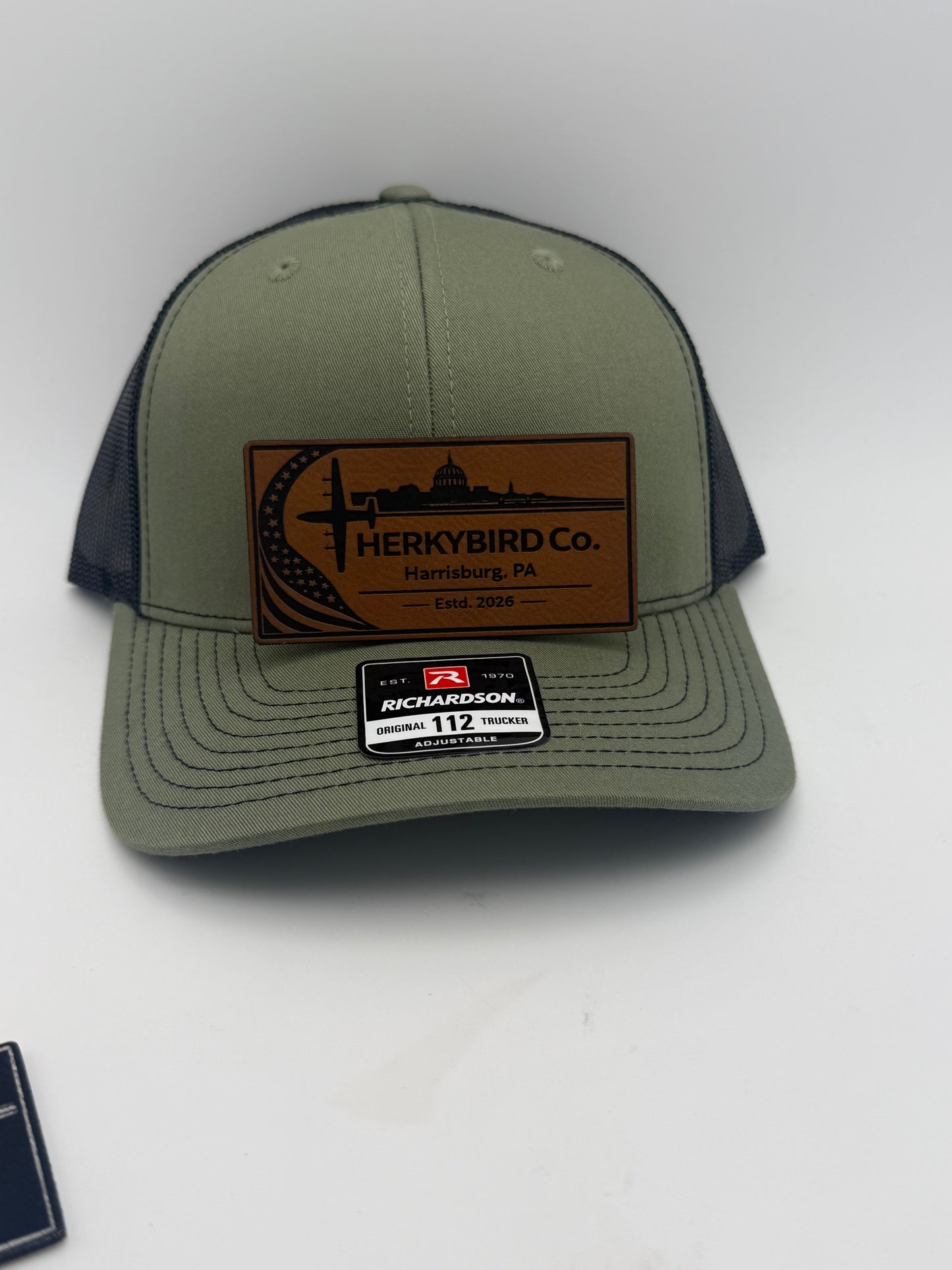 Custom Aviation Hat – Richardson 112 / 115 Engraved Leather Patch