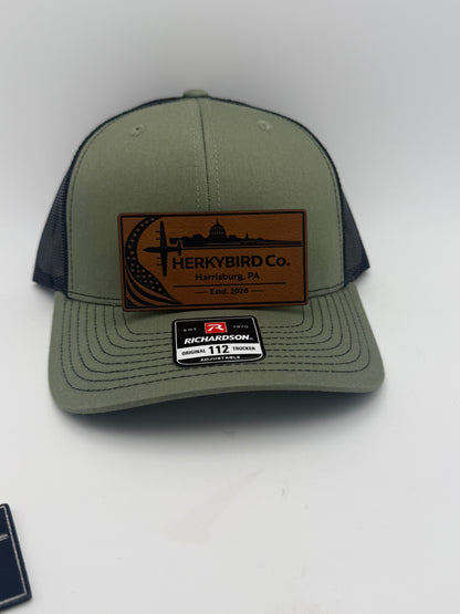 Custom Aviation Hat – Richardson 112 / 115 Engraved Leather Patch