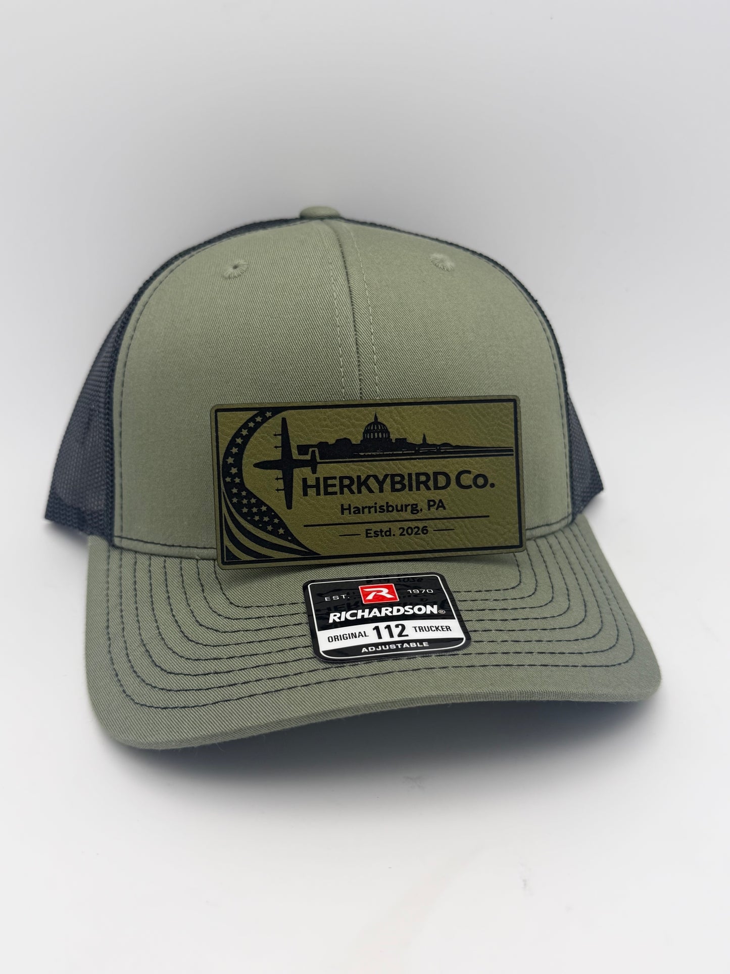 Custom Aviation Hat – Richardson 112 / 115 Engraved Leather Patch