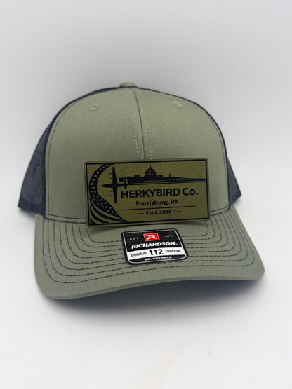 Custom Aviation Hat – Richardson 112 / 115 Engraved Leather Patch