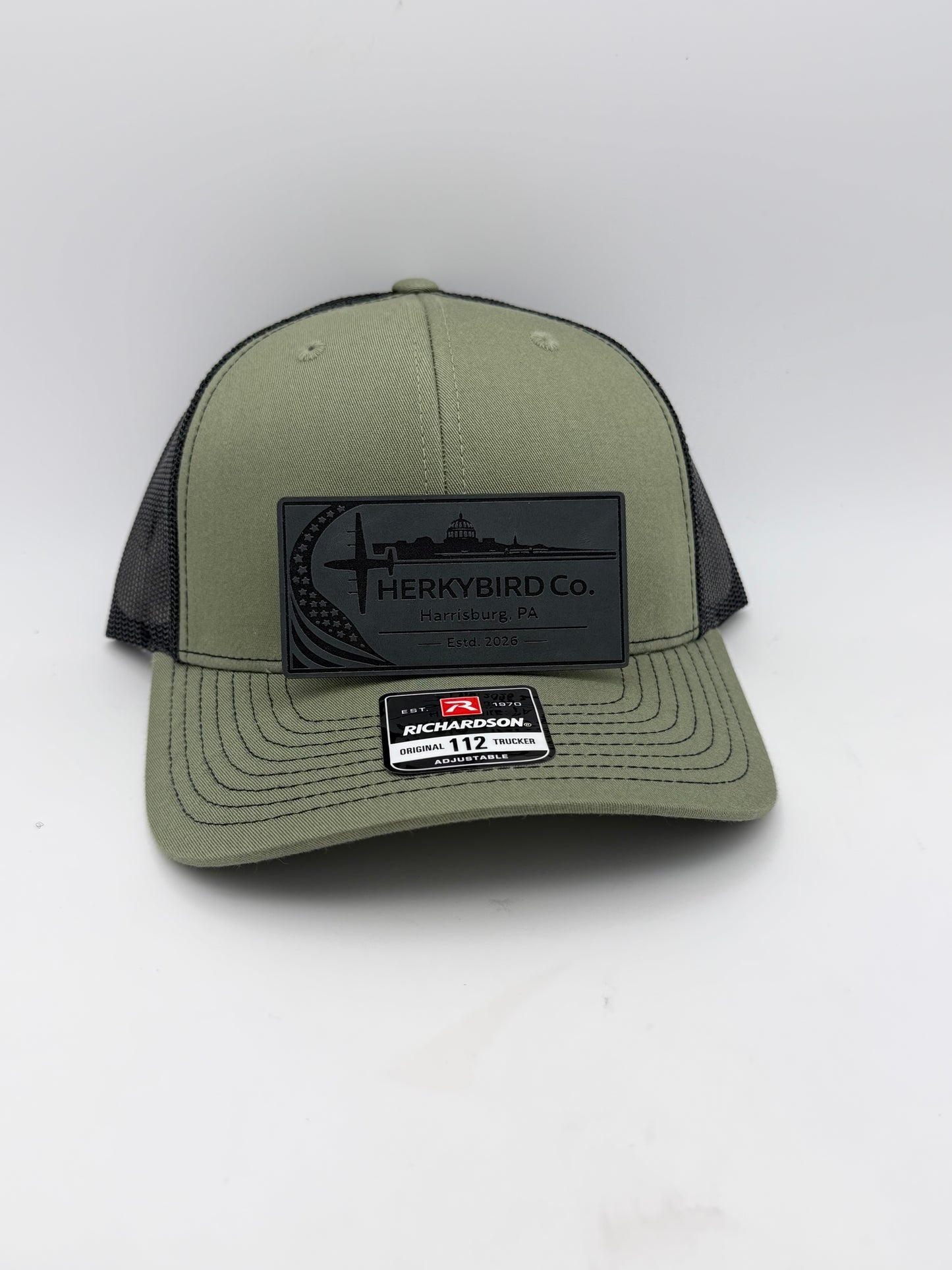Custom Aviation Hat – Richardson 112 / 115 Engraved Leather Patch