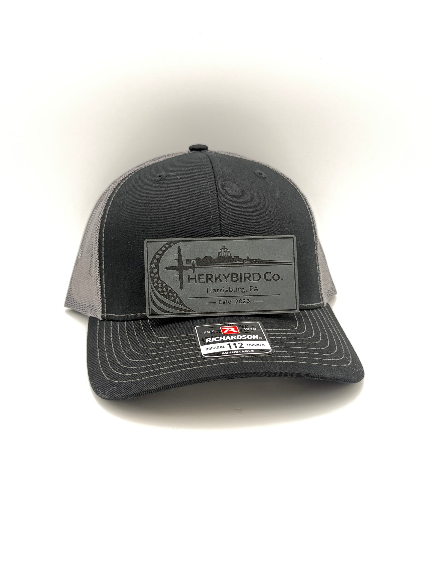 Custom Aviation Hat – Richardson 112 / 115 Engraved Leather Patch