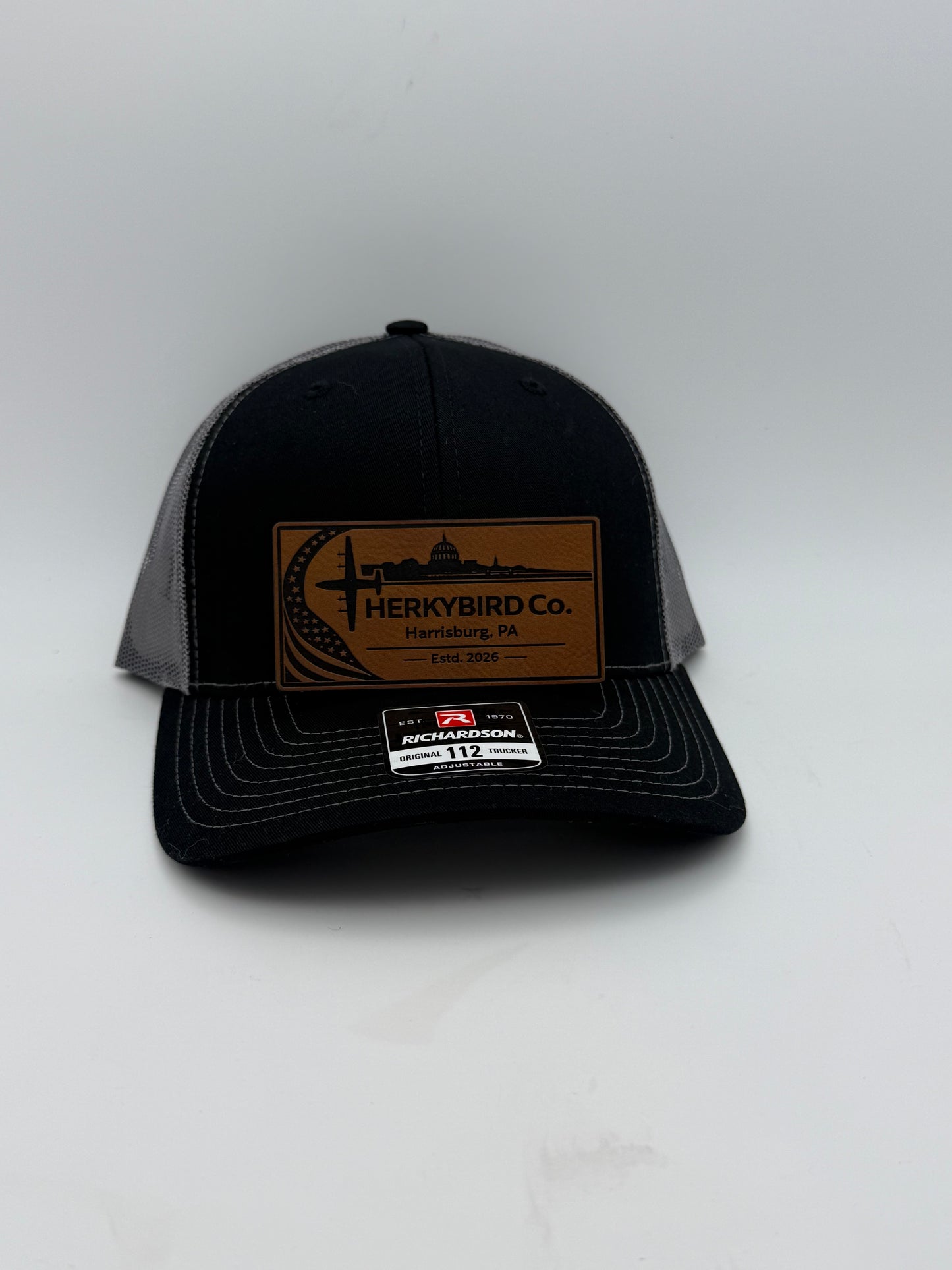 Custom Aviation Hat – Richardson 112 / 115 Engraved Leather Patch