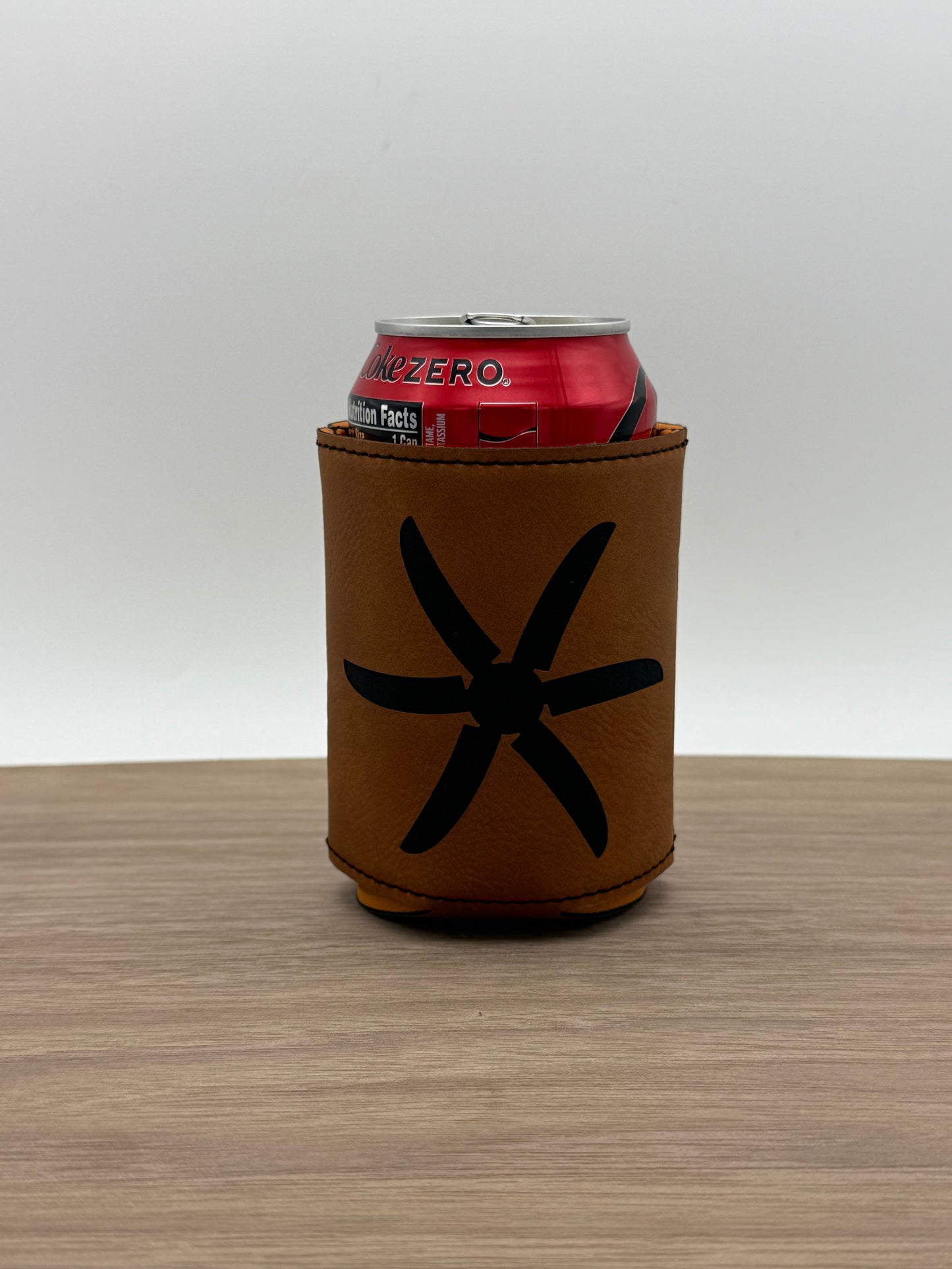 158th AS Leather Can Cooler — Guard Dawgs