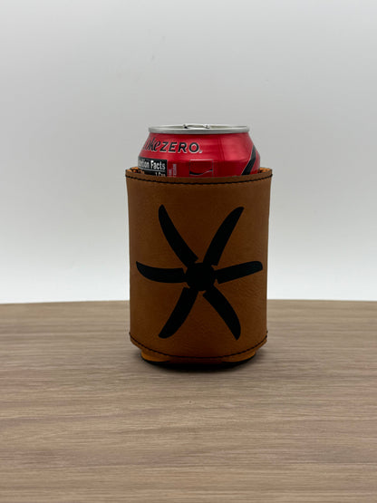 158th AS Leather Can Cooler — Guard Dawgs