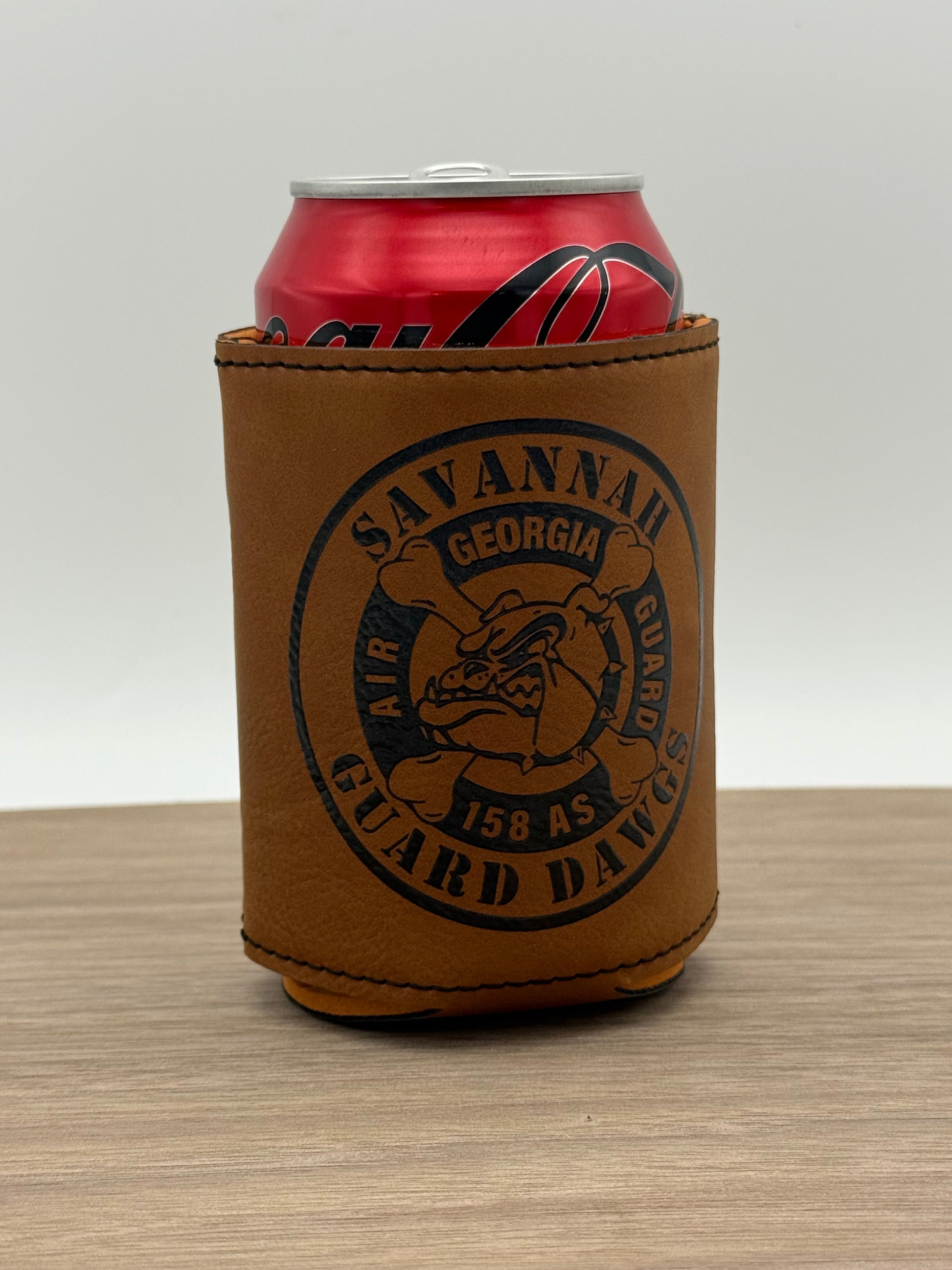 158th AS Leather Can Cooler — Savannah C-130