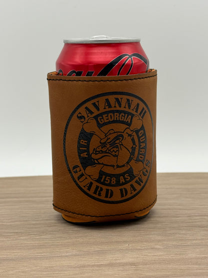 158th AS Leather Can Cooler — Savannah C-130