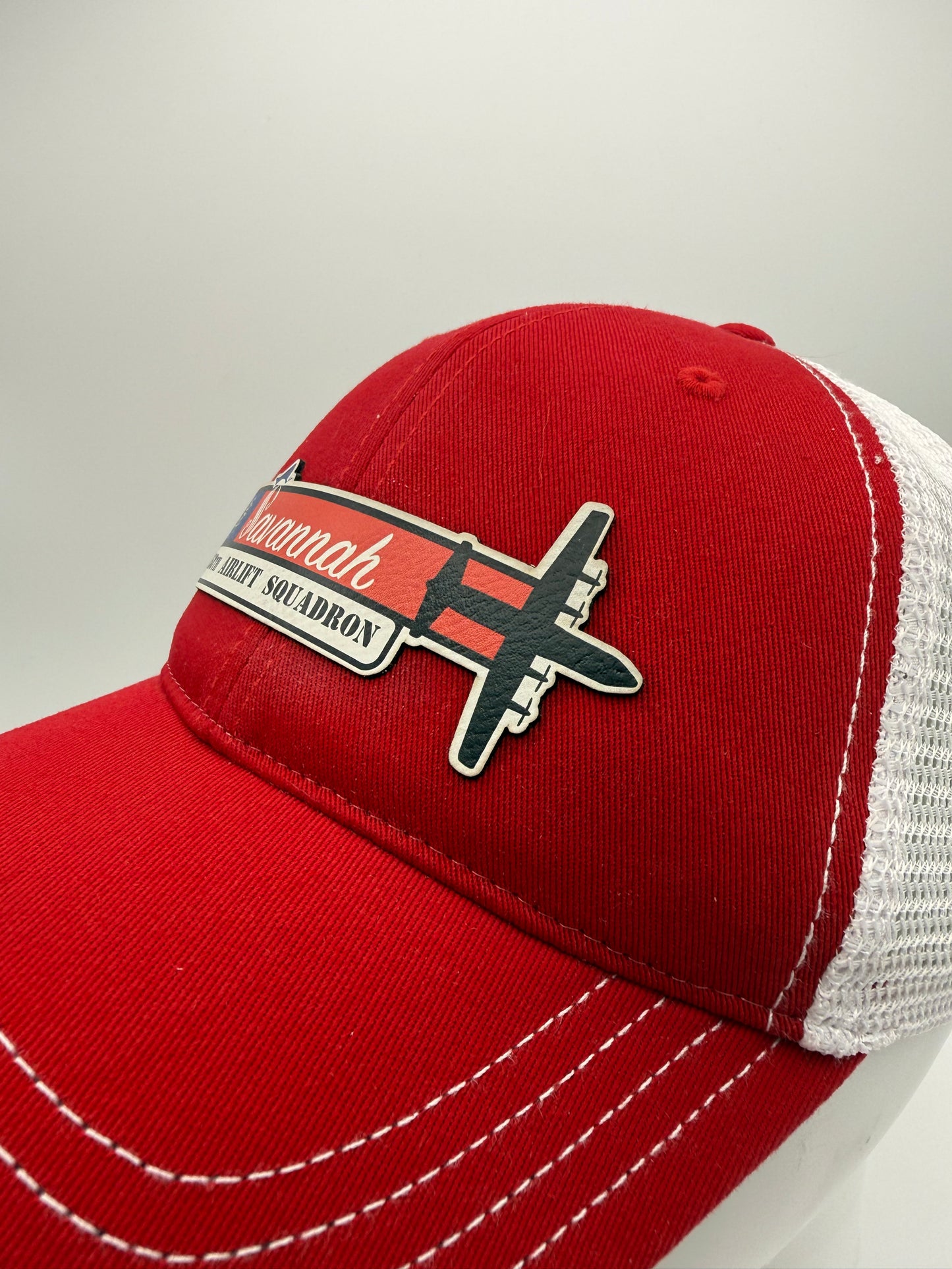 165th AW Savannah C-130J Squadron Tail Flash HAT - UV Leatherette Squadron Tail Flash