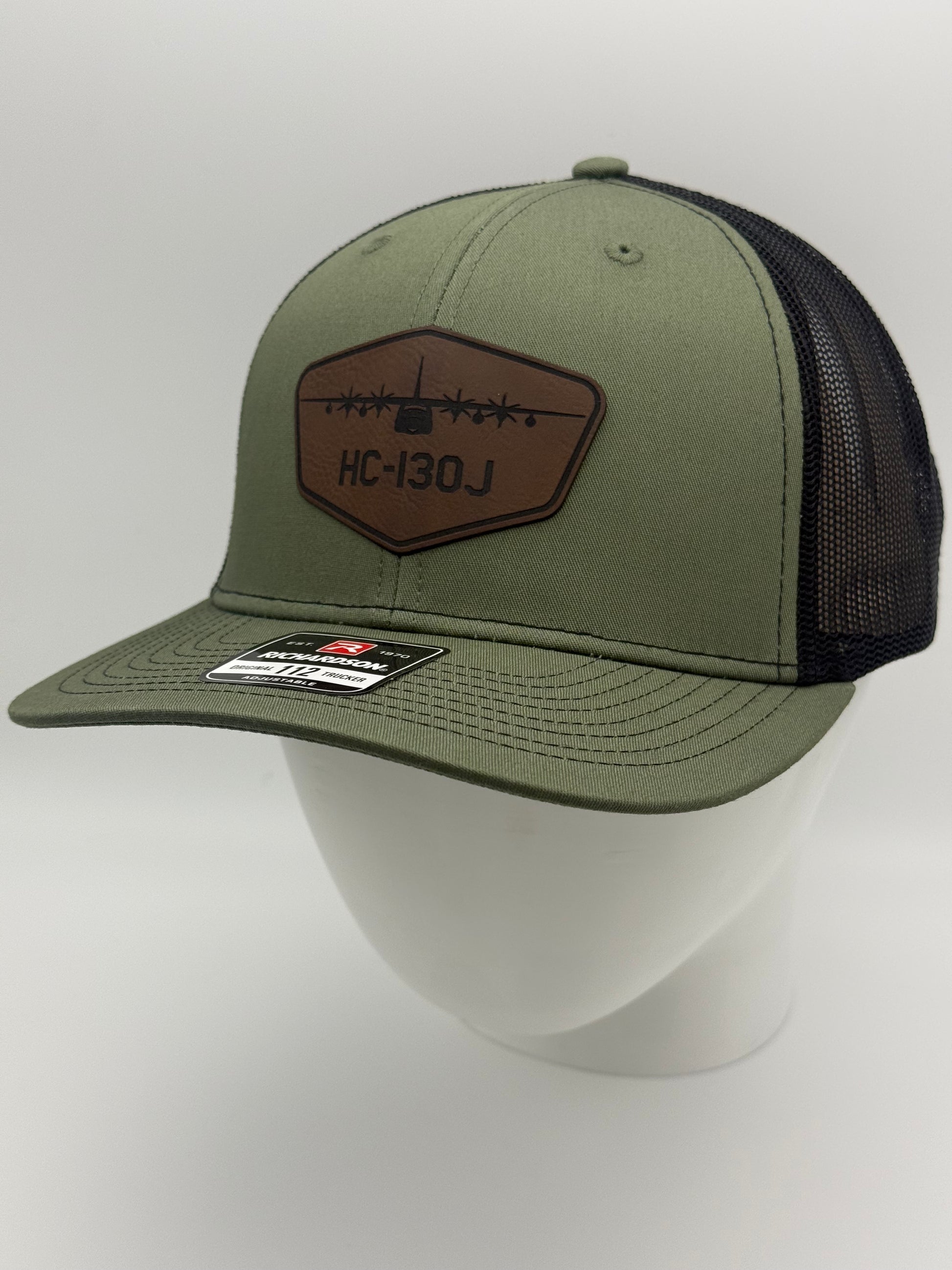 HC-130J Combat King II laser-engraved leatherette patch hat