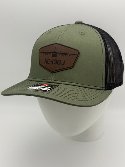 HC-130J Combat King II laser-engraved leatherette patch hat