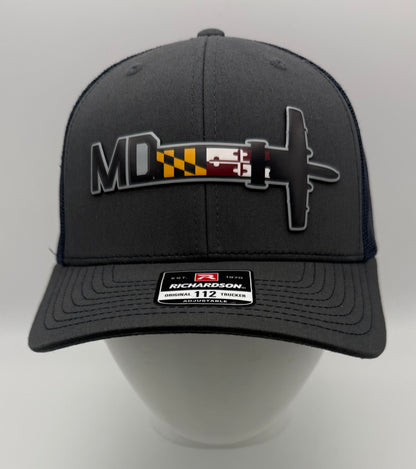 Maryland ANG A-10 Warthog Tail Flash HAT – UV Leatherette