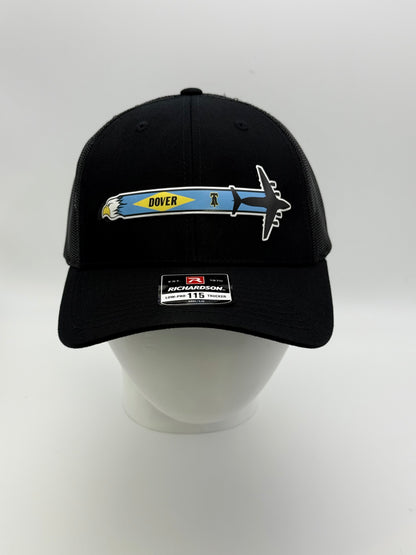 Dover AFB C-17 Globemaster III tail flash UV leatherette patch hat