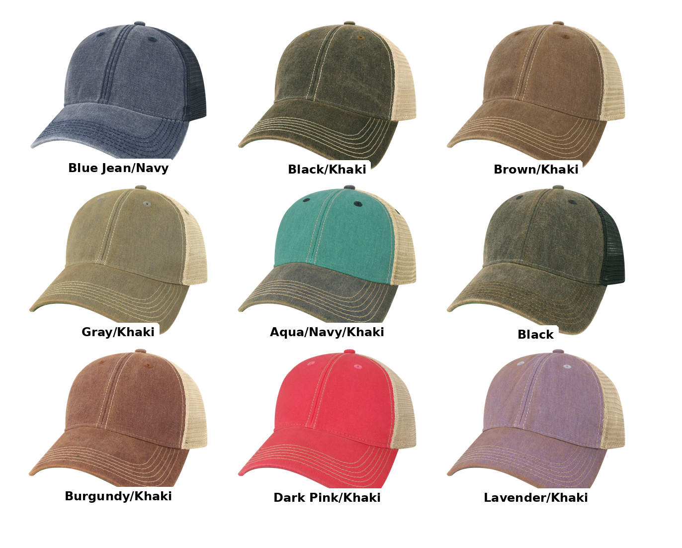 Legacy Old Favorite Trucker hat colour options