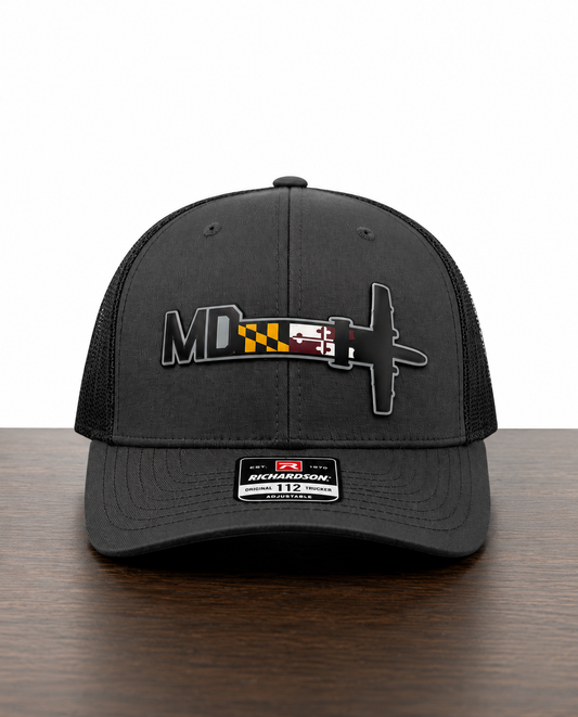 Maryland ANG A-10 Warthog Tail Flash HAT – UV Leatherette