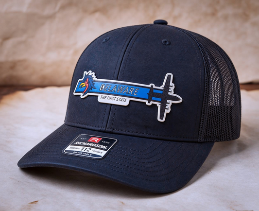 Delaware ANG C-130H Squadron Tail Flash HAT- UV Leatherette