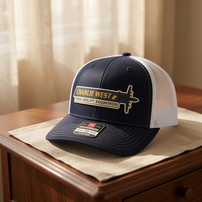 130th AW Charlie West C-130J Wing Tail Flash HAT - UV Leatherette