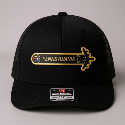 171st ARW Pittsburgh ANG KC-135 Wing Tail Flash HAT – UV Leatherette