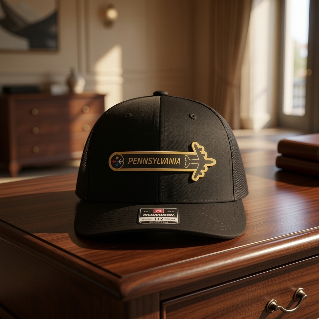171st ARW Pittsburgh ANG KC-135 Wing Tail Flash HAT – UV Leatherette