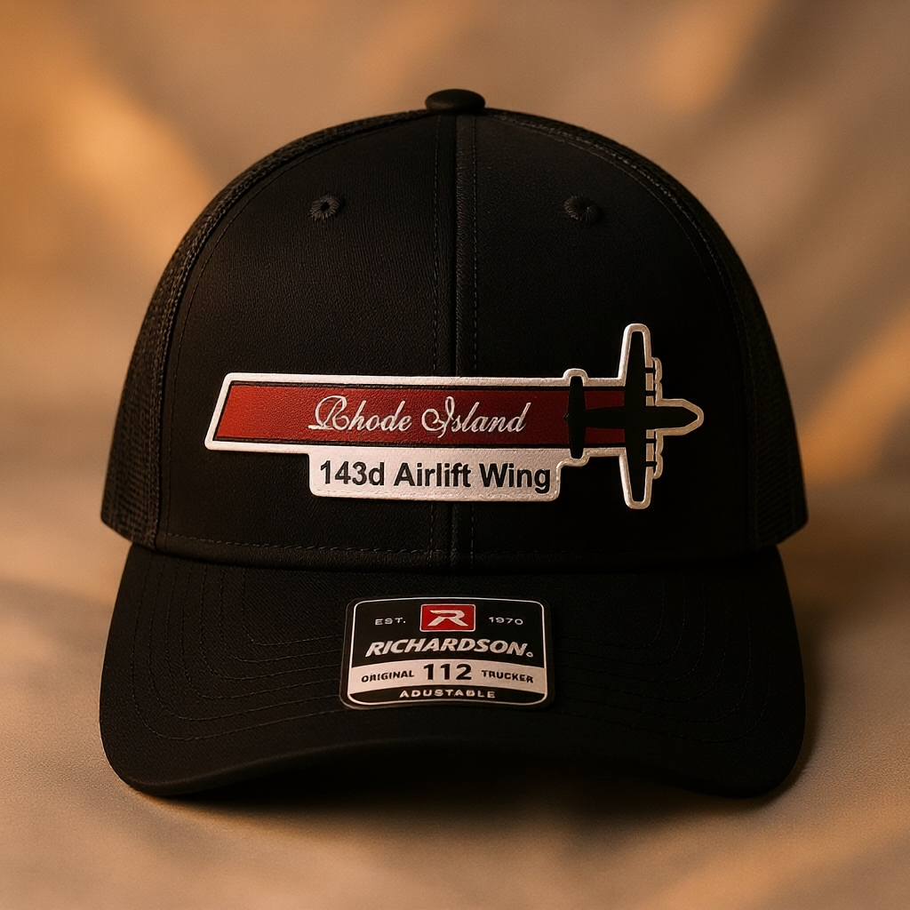 143rd AW Quonset RI maroon tail flash hat – additional view 4