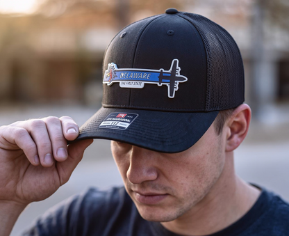 Delaware ANG C-130H Squadron Tail Flash HAT- UV Leatherette