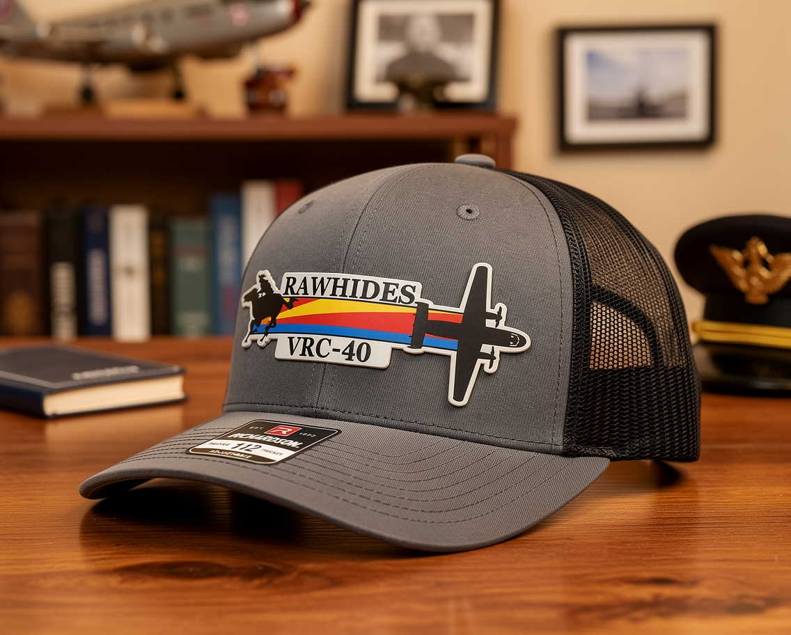VRC-40 Rawhides C-2 Greyhound UV-printed leatherette patch hat