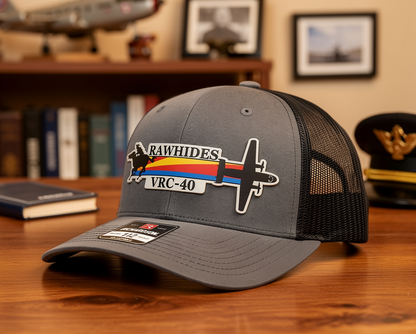 VRC-40 Rawhides C-2 Greyhound UV-printed leatherette patch hat