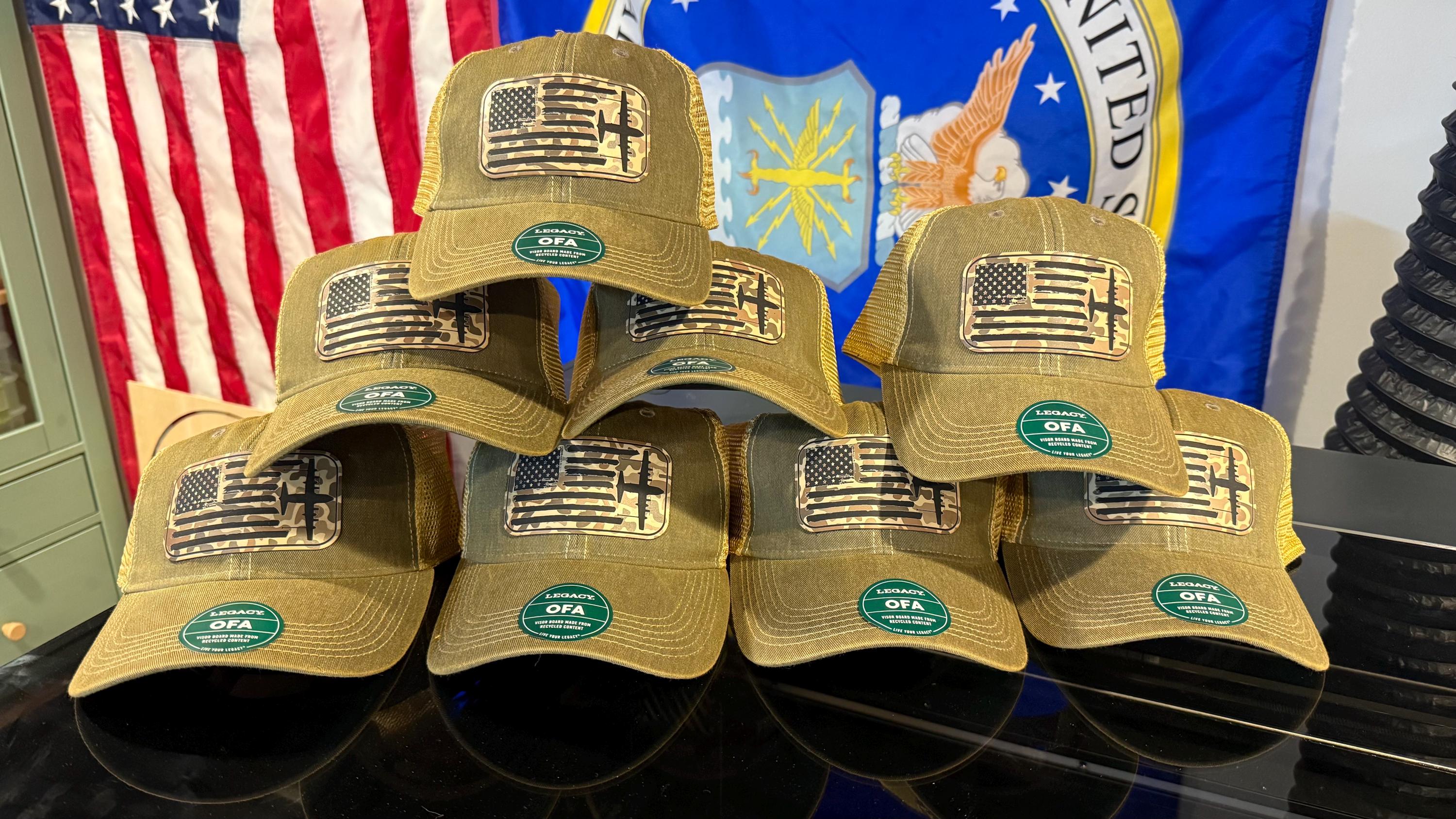 Custom C-130 Hat – Custom Engraved Leather Patch Cap